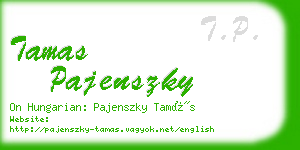 tamas pajenszky business card